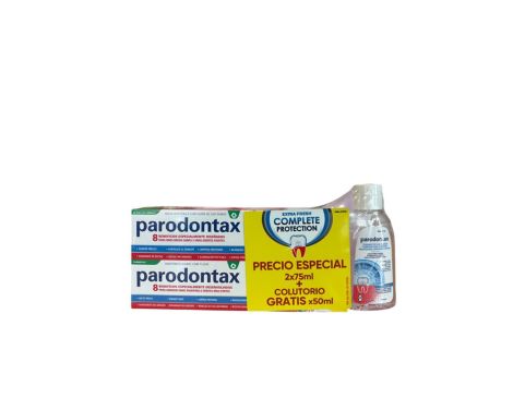 Parodontax Complete Protection Extra Fresh Pasta de Dientes pack 2 x 75ml + Regalo Colutorio Cuidado de Encías 50ml