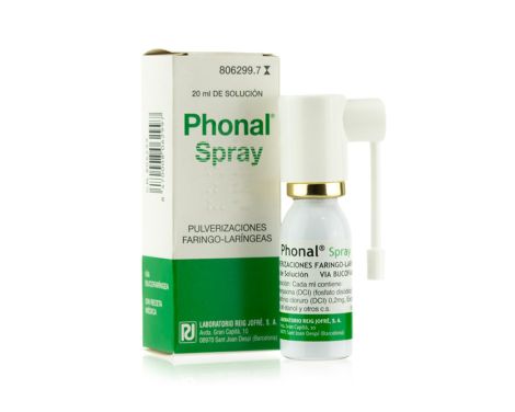 Phonal Spray 0,2 mg/ml + 0,2 mg/ml Solución para Pulverización Bucal y Laringofaringea