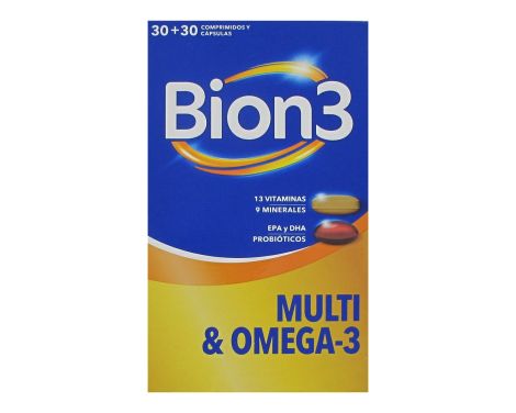 Bion3 Multi & Omega‑3 30 Comprimidos + 30 Cápsulas