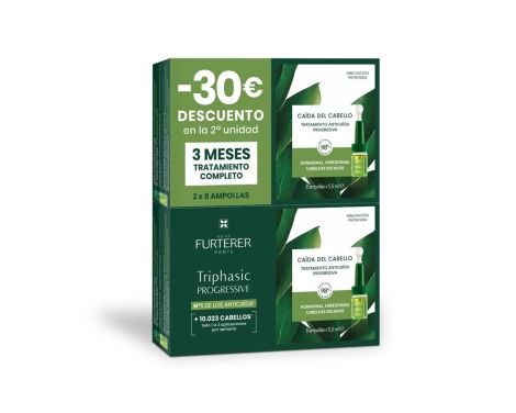 Rene Furterer Triphasic Progressive Tratamiento Anticaída 3 meses 16 ampollas -30€ 2ªud