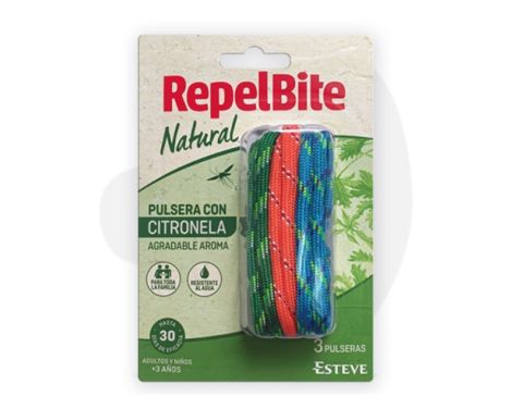 Repel Bite Natural Pulsera con Citronela 3 Unidades