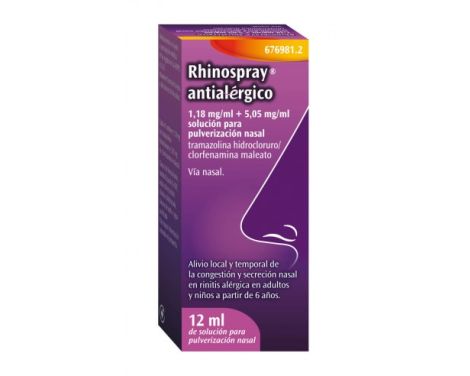 Rhinospray Antialérgico 1,18 ml/ml + 5,05 ml/ml Solución Pulverizacion Nasal 12ml