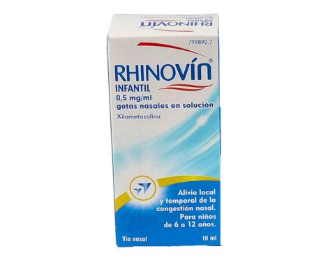 Rhinovin Infantil 05mg/ml Gotas Nasales Frasco 10ml