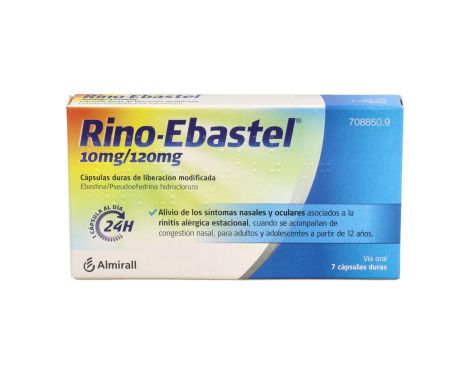 Rino-Ebastel 10mg/120mg 7 Cápsulas Liberación Modificada