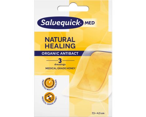 Salvequick Natural Healing Apósitos 7,5x4,5cm 3 uds 