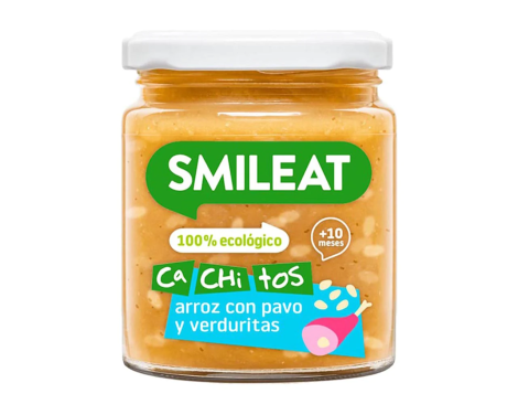 Smileat Cachitos de Arroz con Pavo y Verduras 230g