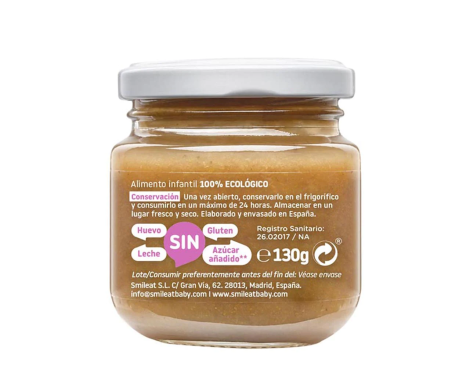 Smileat Melocotón y Frambuesa 130g sin receta