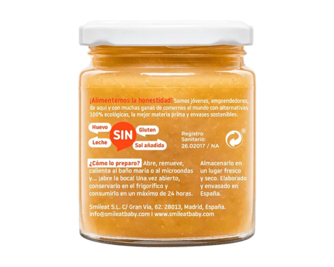 Smileat Potito Calabaza+Calabacin Eco +4 230g sin receta
