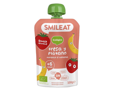 Smileat Pouch Fresa y Plátano 100g