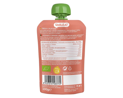 Comprar Smileat Pouch Fresa y Plátano 100g