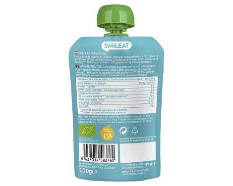 Comprar Smileat Pouch Fruta Variada 100g
