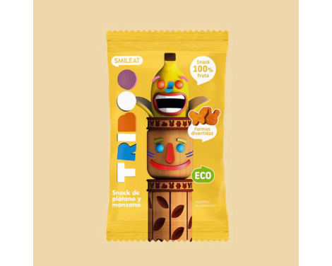 Smileat Snack Triboo de Plátano y Manzana 25g