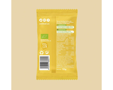 Comprar Smileat Snack Triboo de Plátano y Manzana 25g