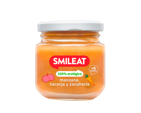 Smileat Tarrito de Manzana, Naranja y Zanahoria 130g