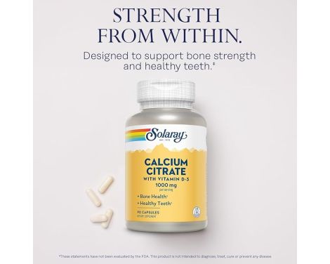 Solaray Calcium Citrate 90 Cápsulas sin receta