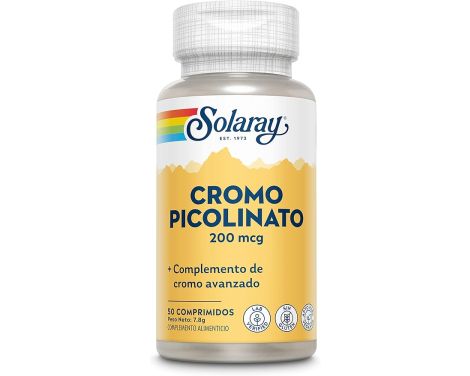 Solaray Cromo Picolinato 200mcg  50 Comprimidos