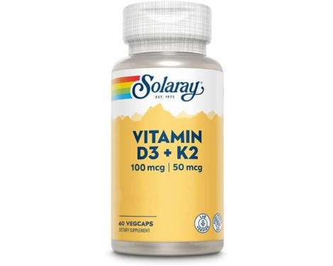Solaray Vitamina D3 & K2 60 Vegcaps