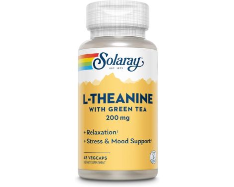 Solaray L-Theanine 200mg 45 Vegcaps
