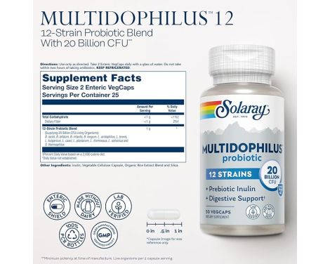 Comprar Solaray Multidophilus Probiótico 50 Vegcaps
