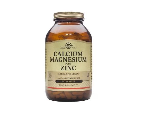 Solgar Calcio y Magnesio con Zinc 250 Comprimidos