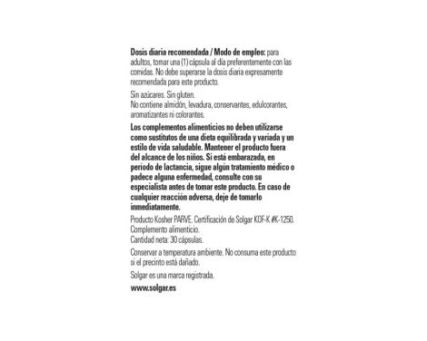Solgar L-Glutatión 50mg 30 Cápsulas Vegetales sin receta