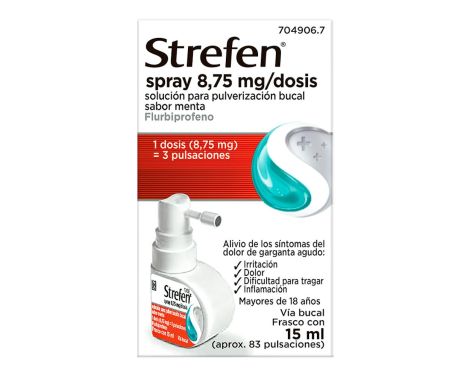 Strefen Spray 875mg/dosis Sabor Menta 15ml