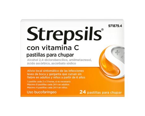 Strepsils Con Vitamina C 24 Pastillas Para Chupar