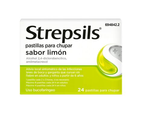 Strepsils sabor limón 24 Pastillas Para Chupar 