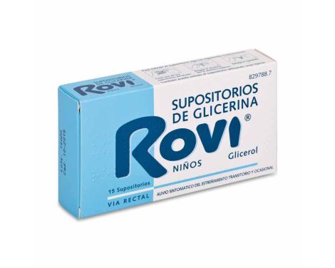Supositorios de Glicerina Rovi Niños 1,44 g 15 Supositorios