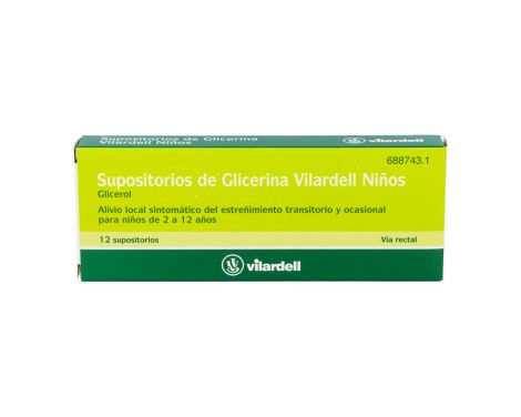Supositorios De glicerina Vilardell Niños 1,58 g 12 Supositorios