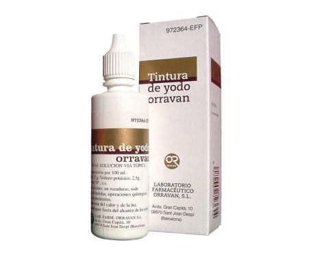 Tintura de Yodo Orravan 20mg/ml Solución Cutánea 40ml
