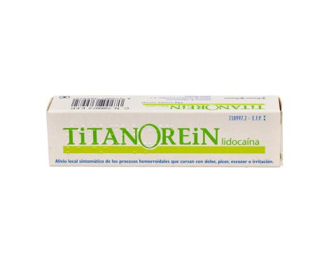 Titanorein Lidocaína Crema Rectal 1 Tubo 20g