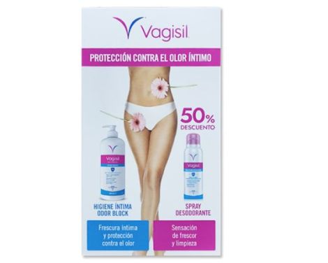 50% dto. Vagisil Higiene Intima Odorblock 500ml + Spray Desodorante 125ml 