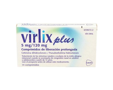 Virlix Plus 5 ml/120 ml 14 Comprimidos Liberación Prolongada