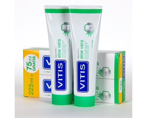 Vitis Aloe Vera Pasta Dentífrica Sabor Menta Pack 2x150ml