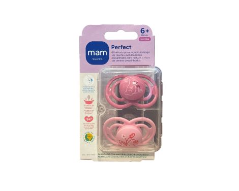 MAM Baby Perfect Chupete Silicona Fisiológico Perfect 6+m 2 uds 